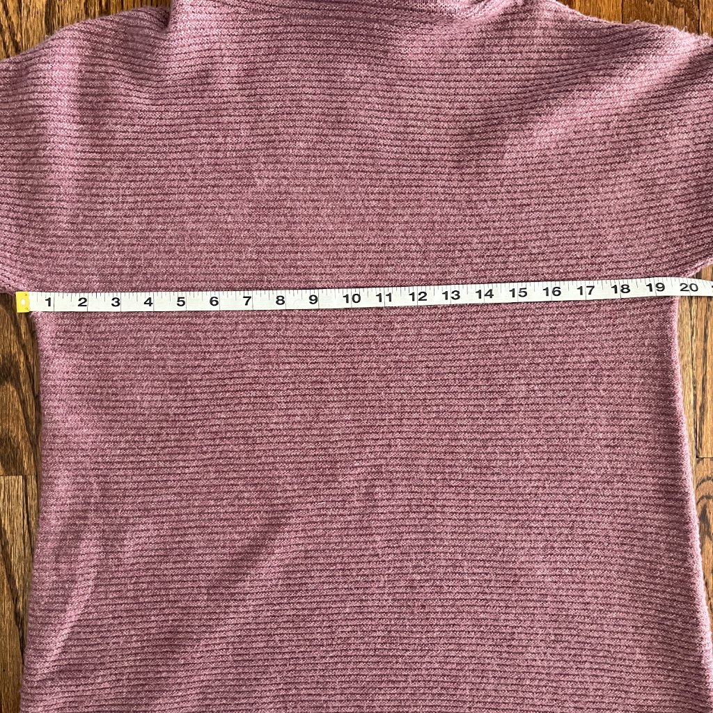 Upwest Women's Purple Mock Neck Modern Mock-Cowl Sweater Dress Cabincore Chic M — image 8 of 8